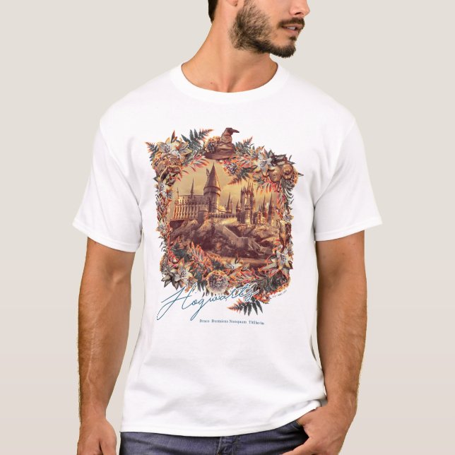 T-shirt CHÂTEAU HOGWARTS™ Graphique floral (Devant)