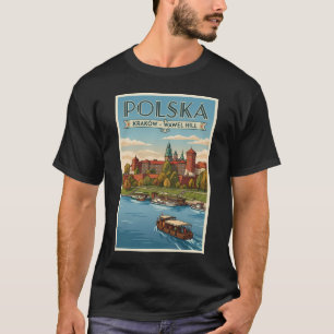 T-shirt Château royal de Wawel en Pologne Illustration Art