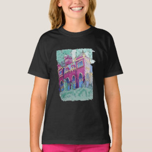 T-shirt Château violet coloré à Budapest