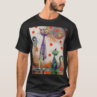 T-shirt chaton coloré