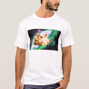T-shirt Chaton de l'espace de pizza