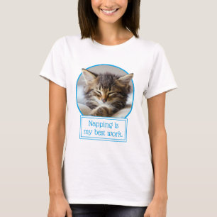 T-shirt Chaton dormant