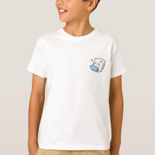T-shirt Chaton Endormi Faisant un Somme avec l'Oreiller po
