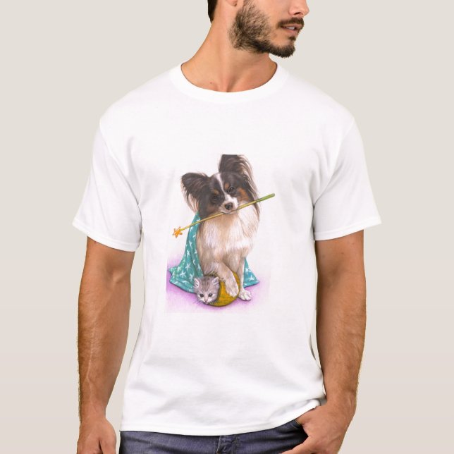 T-shirt Chaton mignon de magicien de chiot de chien de (Devant)