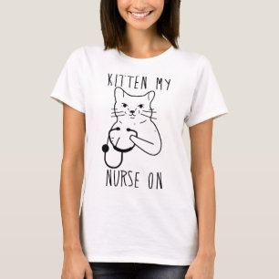 T-shirt chaton mon infirmière