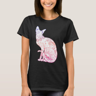 T-shirt Chaton Sphynx Goth Pastel Wicca Sorcière Tatouage 
