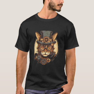 T-shirt Chaton Steampunk Chat Steam Punk Cat 4