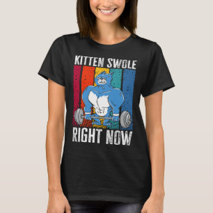 T-shirt Chaton Swole Tout De Suite Salle de Sport Fitness