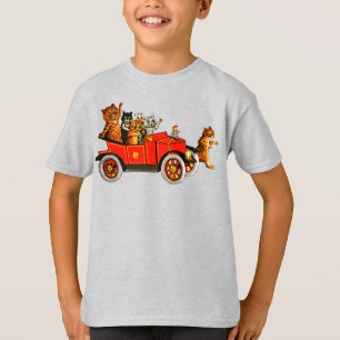 T-shirt Chatons caricaturaux vintages amusants chatons en 
