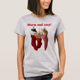 T-shirt Chatons de Noël dans les bas