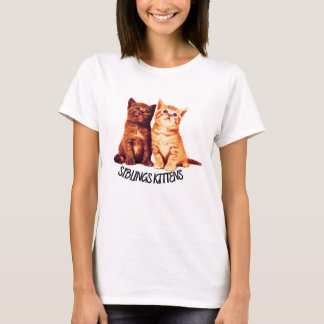 T-shirt Chatons frères et soeurs, deux chats mignons