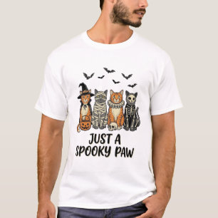T-shirt Chatons Halloween Patte Effrayante Design de Chemi