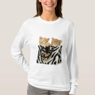 T-shirt Chatons mignons dans le sac à main d'impression d
