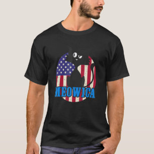T-shirt Chats 4 juillet Meowica Merica Chat Usa Drapeau Am