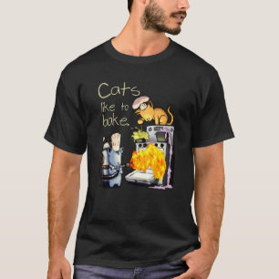 T-shirt Chats Aiment Cuisiner Chat     Pâtissier     Chef 