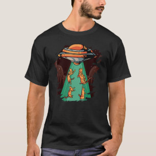 T-shirt Chats Aliens De La Soucoupe Ufo Chats Aliens Chats