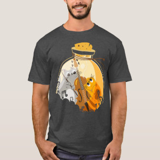 T-shirt Chats amusants jouant du violon