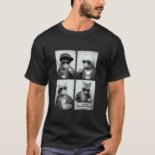 T-shirt Chats Animés Gangster Hip Hop Rue Urbaine 90s