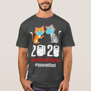 T-shirt Chats Avec Masque Visage Danse 2020 Papier toilett