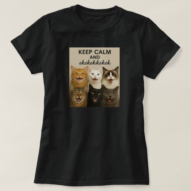 T-shirt Chats bavardant, gazouillis, ekekek (Design devant)