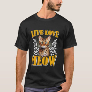 T-shirt Chats Bengal VIVRE AMOUR MIAOU Propriétaire de cha