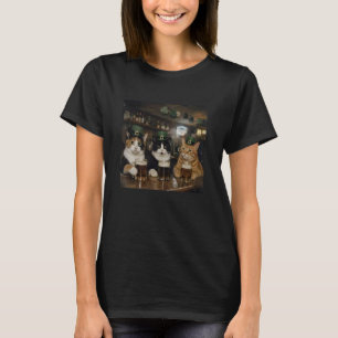 T-shirt Chats buvant le jour de la Saint-Patrick Chapeaux 