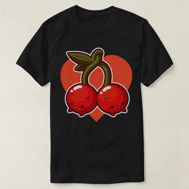 T-shirt Chats cerises (Design devant)