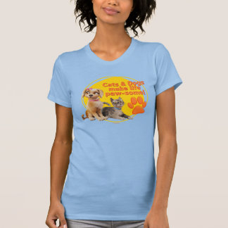 T-shirt Chats & Chiens Font De La Vie Paw-some !