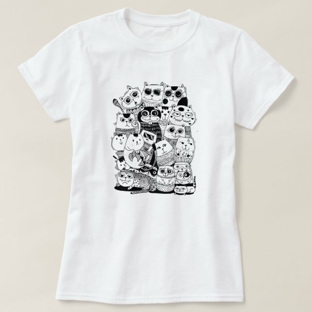 T-shirt Chats cool (Design devant)