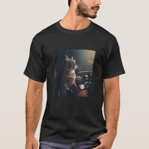 T-shirt Chats cool jazzy batteur Accessoires de batteur