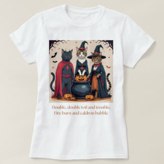 T-shirt Chats cosy - Chaudron d'Halloween