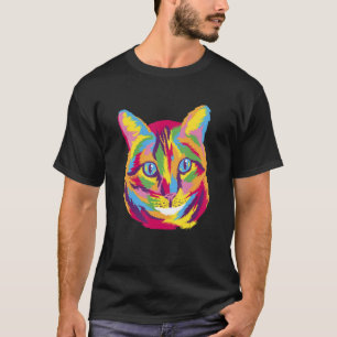 T-shirt Chats Cute Chat Pour Kitten Art Coloré
