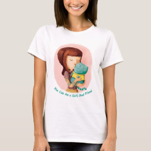 T-shirt Chats d'amour de filles. Chats bleus