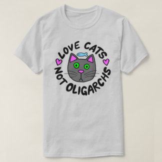 T-shirt Chats d'amour, pas oligarques