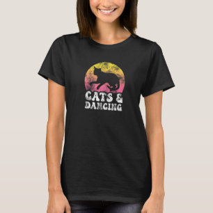 T-shirt Chats & Danse Vintage Retro Passion