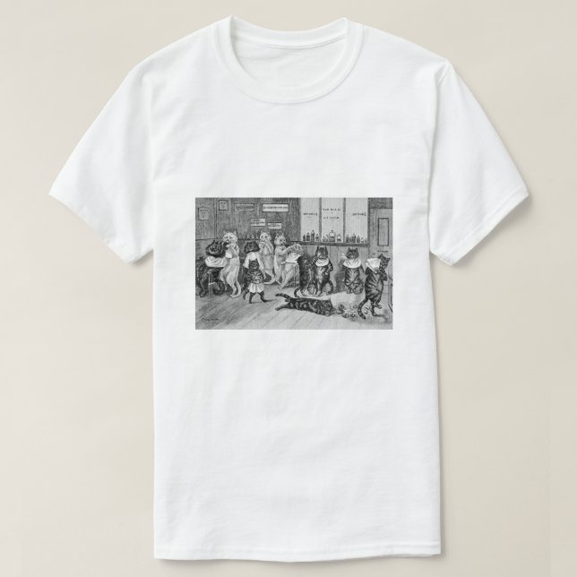 T-shirt Chats de coiffeur, Louis Wain (Design devant)
