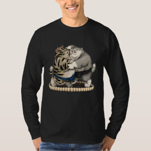 T-shirt Chats de combat de Sumo de graisses