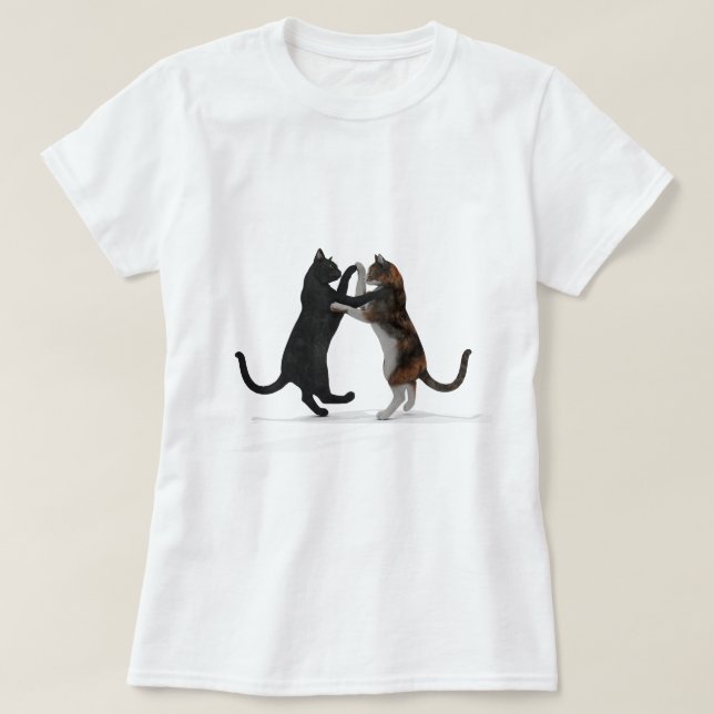 T-shirt Chats de danse doux (Design devant)