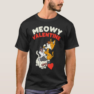 T-shirt Chats de la Saint-Valentin Meowy Mignons Chatons C