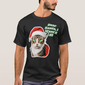 T-shirt Chats de Noël gais avec des cadeaux - Festive Vaca