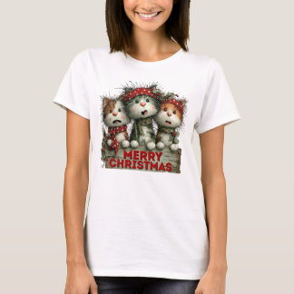 T-shirt Chats de Noël joyeux