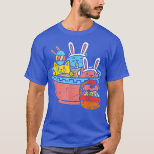 T-shirt Chats de Pâques Ramen Bunny Oreilles Oeuf Kawaii J