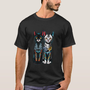 T-shirt Chats de samouraï tatoués Dragon japonais Tigre Es