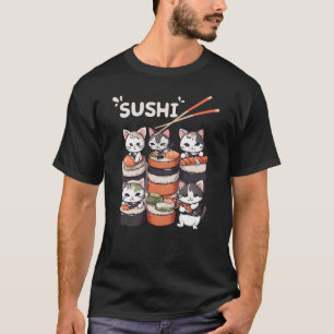 T-shirt Chats de sushi