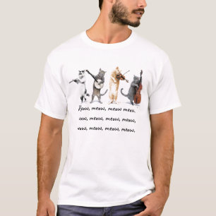 T-shirt Chats de T-shirt/de chant/Meow, Meow, Meow