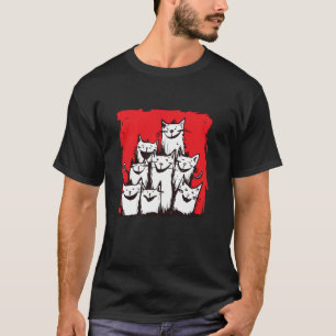 T-shirt Chats déchaînés aiment les expressions joyeuses
