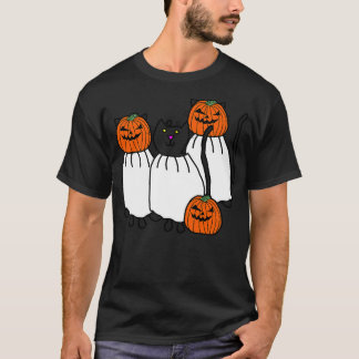 T-shirt Chats d'horreur d'Halloween en costumes de tête Ci