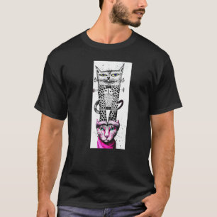 T-shirt chats en pose ludique minou miaou chaton chats