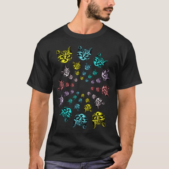 T-shirt Chats en spirale (Devant)