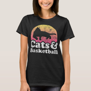 T-shirt Chats et basket-ball Hommes ou femmes Chat et bask